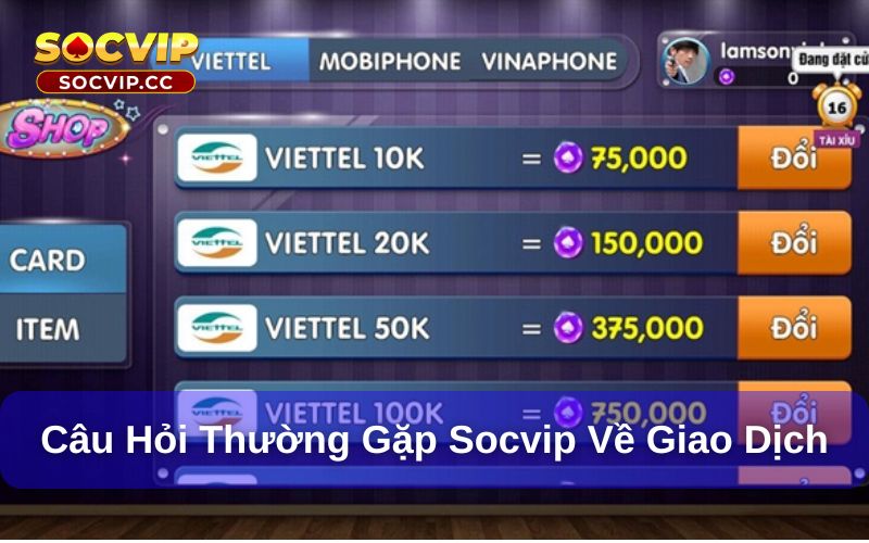 Câu Hỏi Thường Gặp Socvip - Giải Đáp Thắc Mắc Cho Hội Viên 6 Câu hỏi thường gặp Socvip về giao dịch